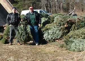 Christmas trees are delivered at Lake Assunpink