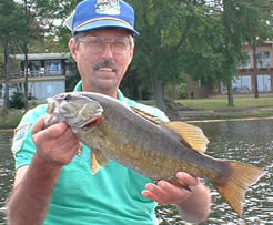 Angler with nice smallmouth bass