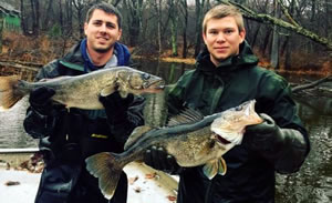 Staff with two walleyes