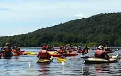 Sojourners enjoy a picture-perfect day on the 2016 Delaware River Sojourn. Photo by DRBC.