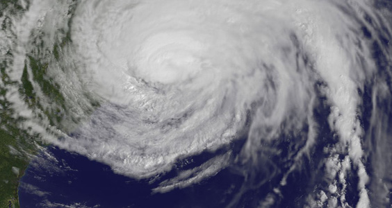 Photo of Hurricane taken above the Earth