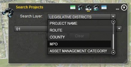 Search Projects Layer Menu Image