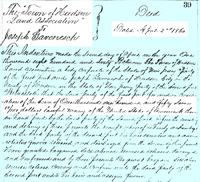 A deed shows the transfer of property from the Town of Hudson Land Association to Joseph Gavenesch