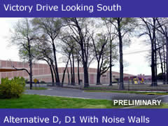 Victory Drive Looking South toward Bellmawr Park School - Alternatives D, D1