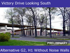 Victory Drive Looking South toward Bellmawr Park School - Alternatives G2, H1
